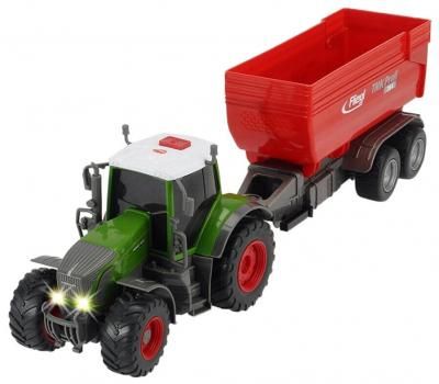 Трактор Dickie Toys Fendt 939 Vario с прицепом 3737002, 41 см, зеленый/красный