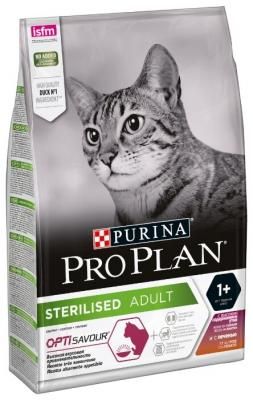 Корм для стерилизованных кошек Purina Pro Plan Opti Savour с уткой, с печенью 10 кг