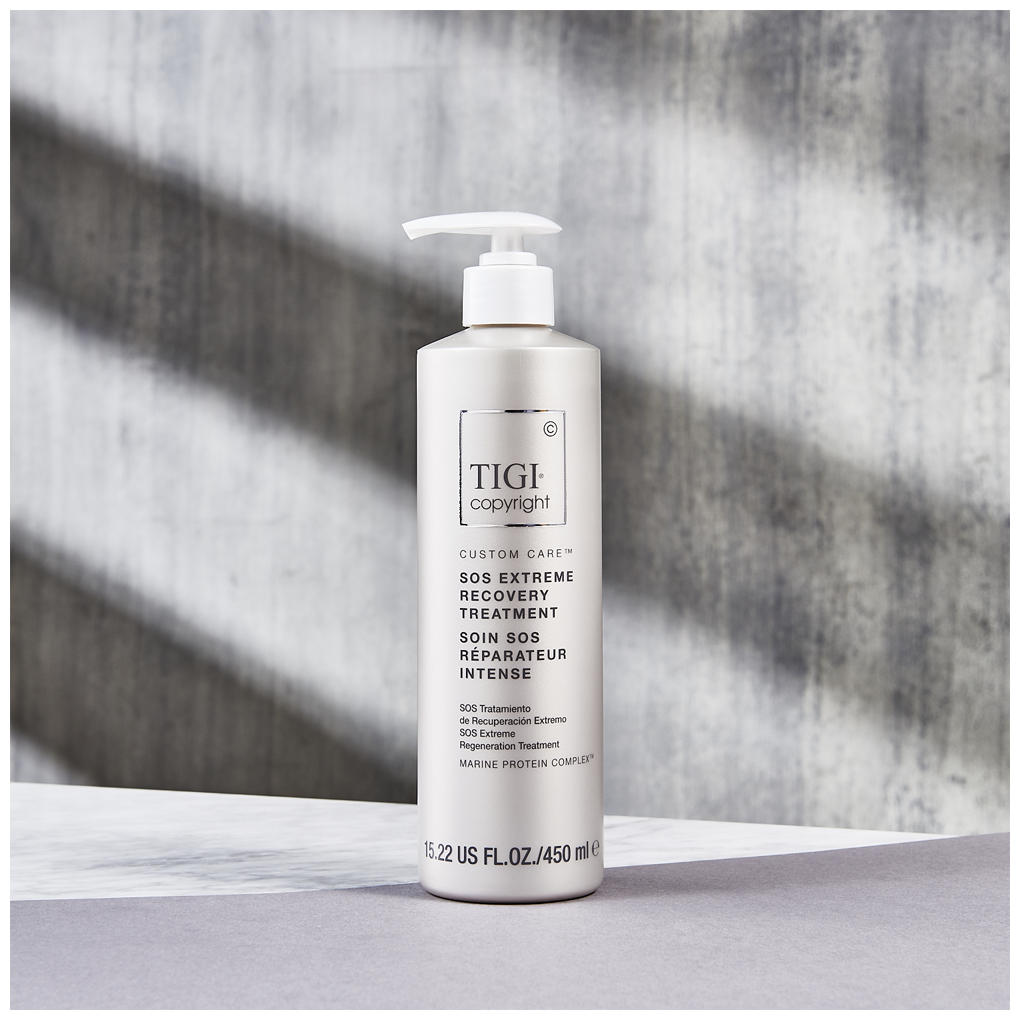 Sos экстрим. Шампунь Tigi Copyright Custom Care. Tigi Copyright Custom Care™ SOS extreme Recovery treatment 450мл. Бустер Tigi Copyright. Tigi Copyright SOS.