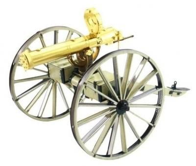 Металлический 3D конструктор Пулемет Гатлинга Дикий Запад (Wild West Gatling Gun Metal Earth)