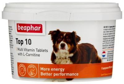 Добавка в корм Beaphar Top 10 Multi Vitamin с L-карнитином для собак 180 таб.