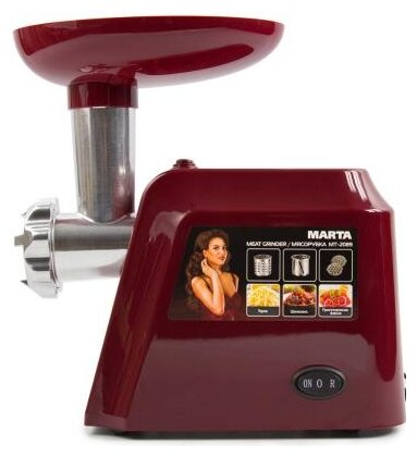 Мясорубка MARTA MT-2089 бордовый гранат Мясорубка MARTA MT-2089 бордовый гранат