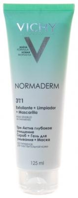 Vichy Normaderm Глубокое очищение 3 в 1 Гель + Скраб + Маска 125 мл