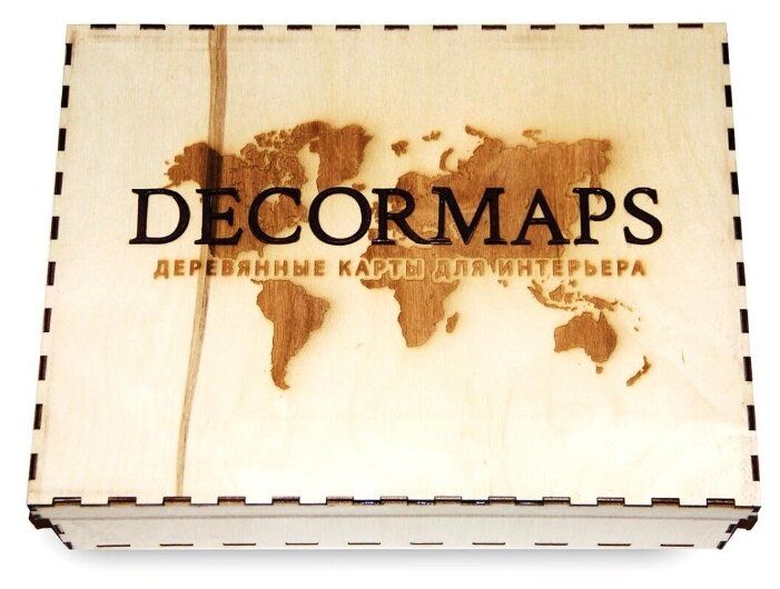 Панно Decormaps Деревянная карта мира, разноцветная 200х140 см Панно Decormaps Деревянная карта мира, разноцветная 200х140 см