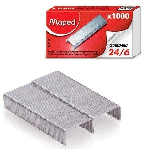 Скобы для степлеров Maped, №24/6, никелированные, 1000шт 36 уп. (324405) Скобы для степлеров Maped, №24/6, никелированные, 1000шт 36 уп. (324405)
