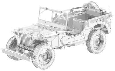 Металлический 3D конструктор Военная машина джип Willys Overland Metal Earth