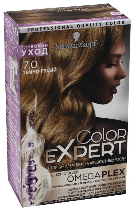 Schwarzkopf Color Expert Абсолютный уход Стойкая крем-краска для волос, 7.0, Темно-русый Schwarzkopf Color Expert Абсолютный уход Стойкая крем-краска для волос, 7.0, Темно-русый
