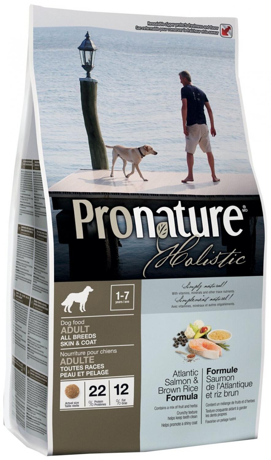 Сухой корм для собак ProNature Holistic, для здоровья кожи и шерсти, лосось, с коричневым рисом 13.6 кг Сухой корм для собак ProNature Holistic, для здоровья кожи и шерсти, лосось, с коричневым рисом 13.6 кг