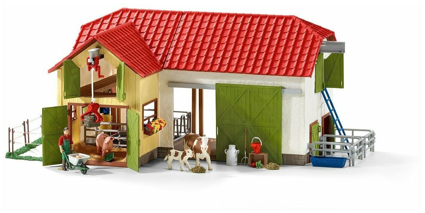 Игровые наборы и фигурки. Игровой набор Schleich большая ферма с животными и аксессуары 42333. Schleich ферма 42394. Большой игровой набор ферма с животными шляйх. Schleich 42407.