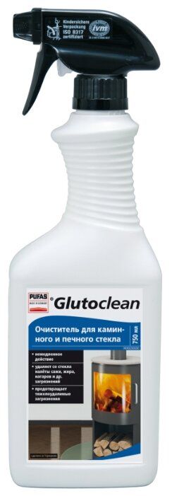 Спрей Glutoclean Очиститель для каминного и печного стекла 750 мл Спрей Glutoclean Очиститель для каминного и печного стекла 750 мл