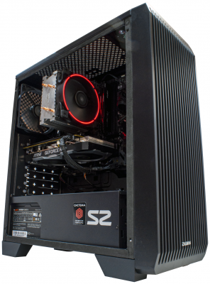 Игровой компьютер SISTEMA Штурмовик (@Play-1.2H1-m) Midi-Tower/AMD Ryzen 5 2600/16 ГБ/240 ГБ SSD+1 ТБ HDD/NVIDIA GeForce RTX 2060/ОС не установлена, черный