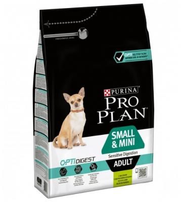 Сухой корм для собак Purina Pro Plan Optidigest ягненок с рисом 3 кг (для мелких пород)
