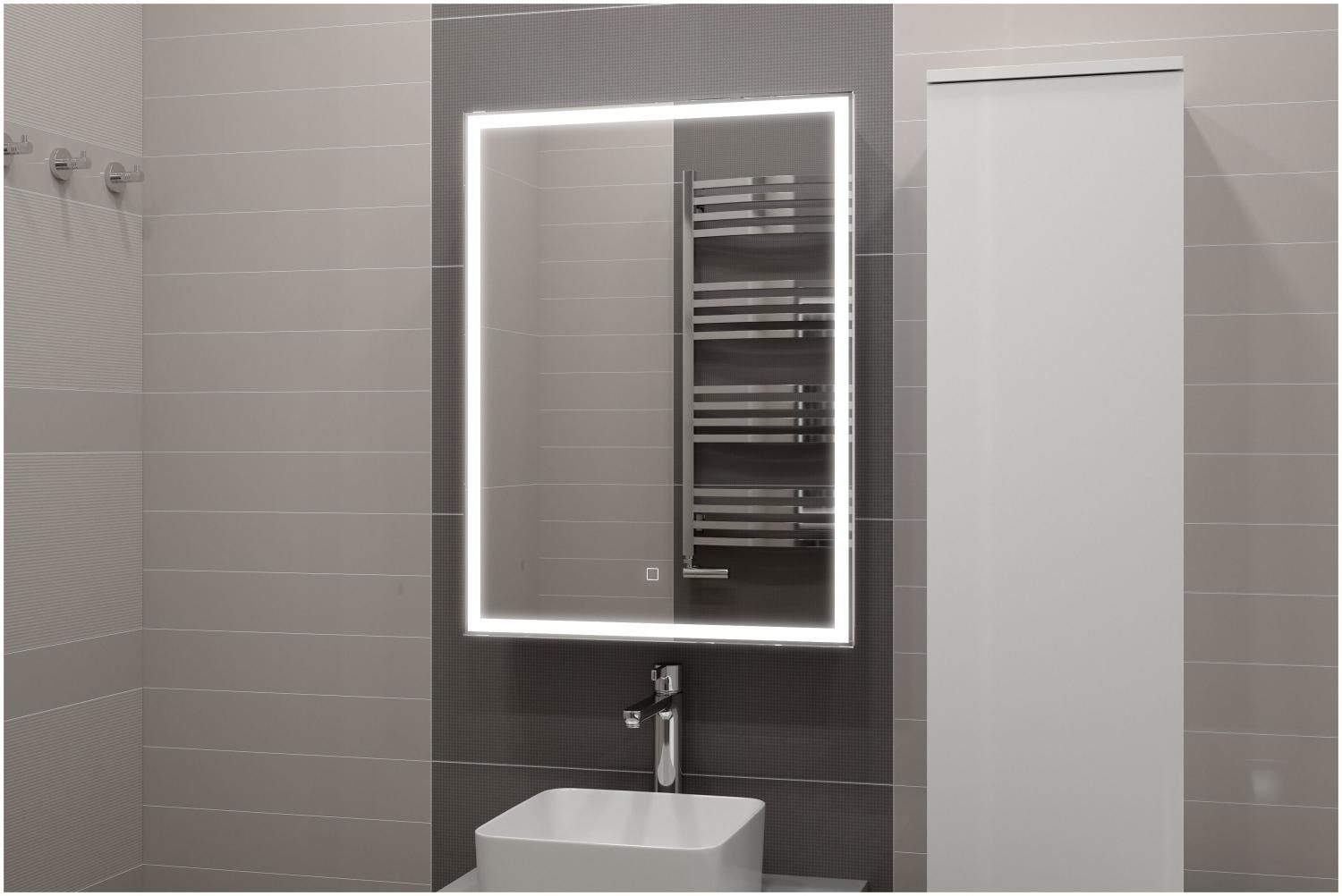 зеркало шкаф allure led 600х800 правый с розеткой