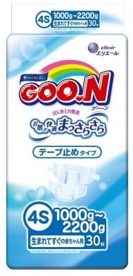 Подгузники Goo.N 4S (1-2.2 кг) 30 шт.