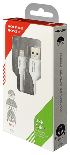 Кабель Volare Rosso Agili series USB - Apple Lightning 1 м белый Кабель Volare Rosso Agili series USB - Apple Lightning 1 м белый