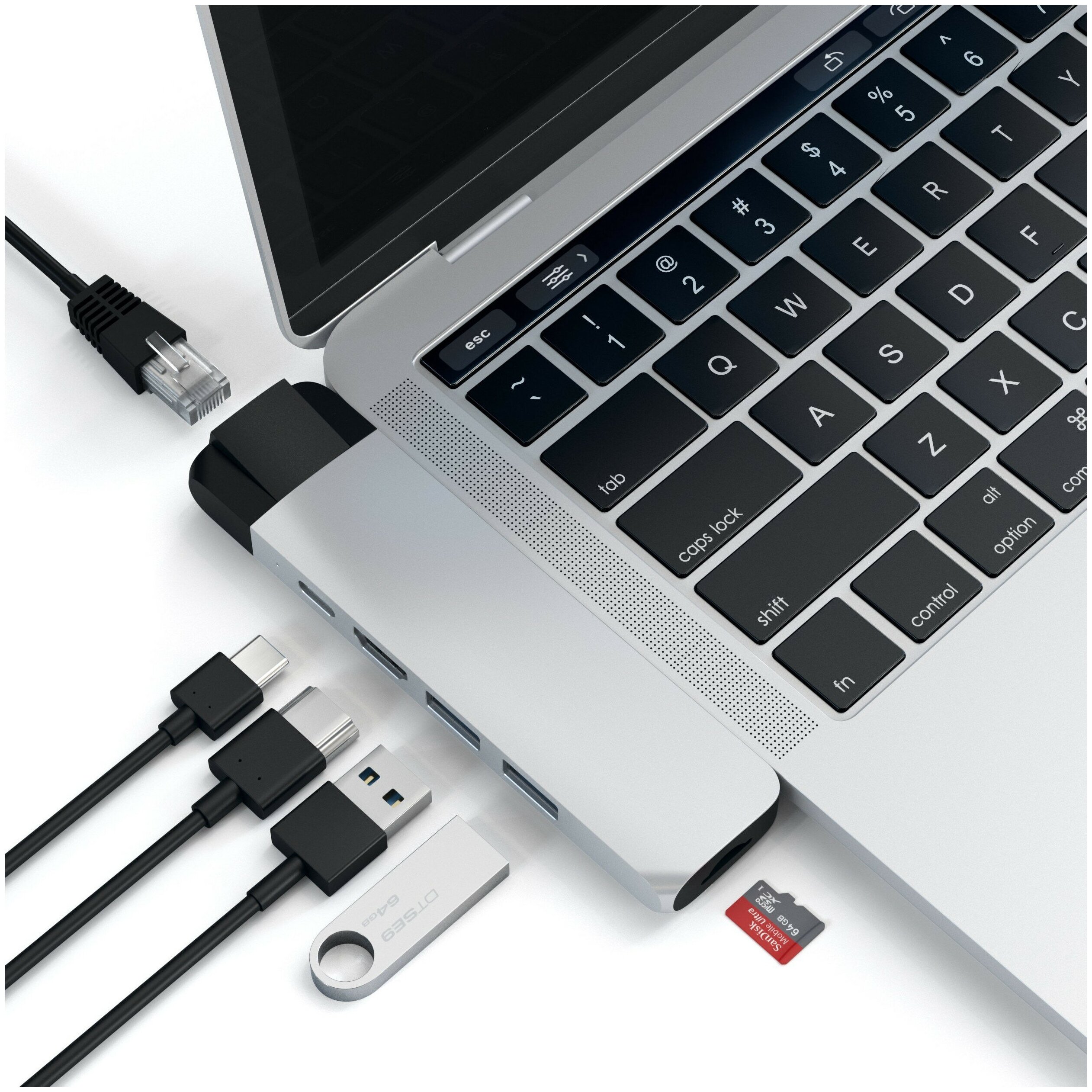 Macbook переходник usb c. USB Type-c Hub Satechi. Переходник Satechi Pro Hub. Satechi Aluminum Type-c Pro Hub Adapter.