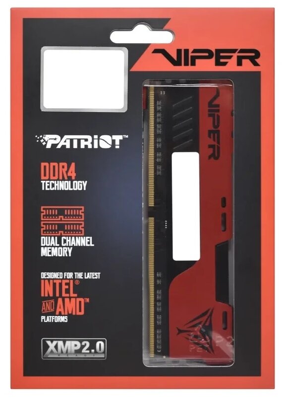 Оперативная память Patriot Memory VIPER ELITE II 64GB (32GBx2) DDR4 3200MHz DIMM 288-pin CL18 PVE2464G320C8K Оперативная память Patriot Memory VIPER ELITE II 64GB (32GBx2) DDR4 3200MHz DIMM 288-pin CL18 PVE2464G320C8K