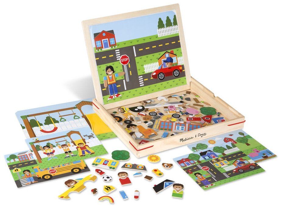 Магнитная игра. Игровой набор Melissa & Doug Wooden vehicles Magnets 8588. Магнитные игры для детей. Магнитная настольная игра. Магнитные фигурки игровой набор.