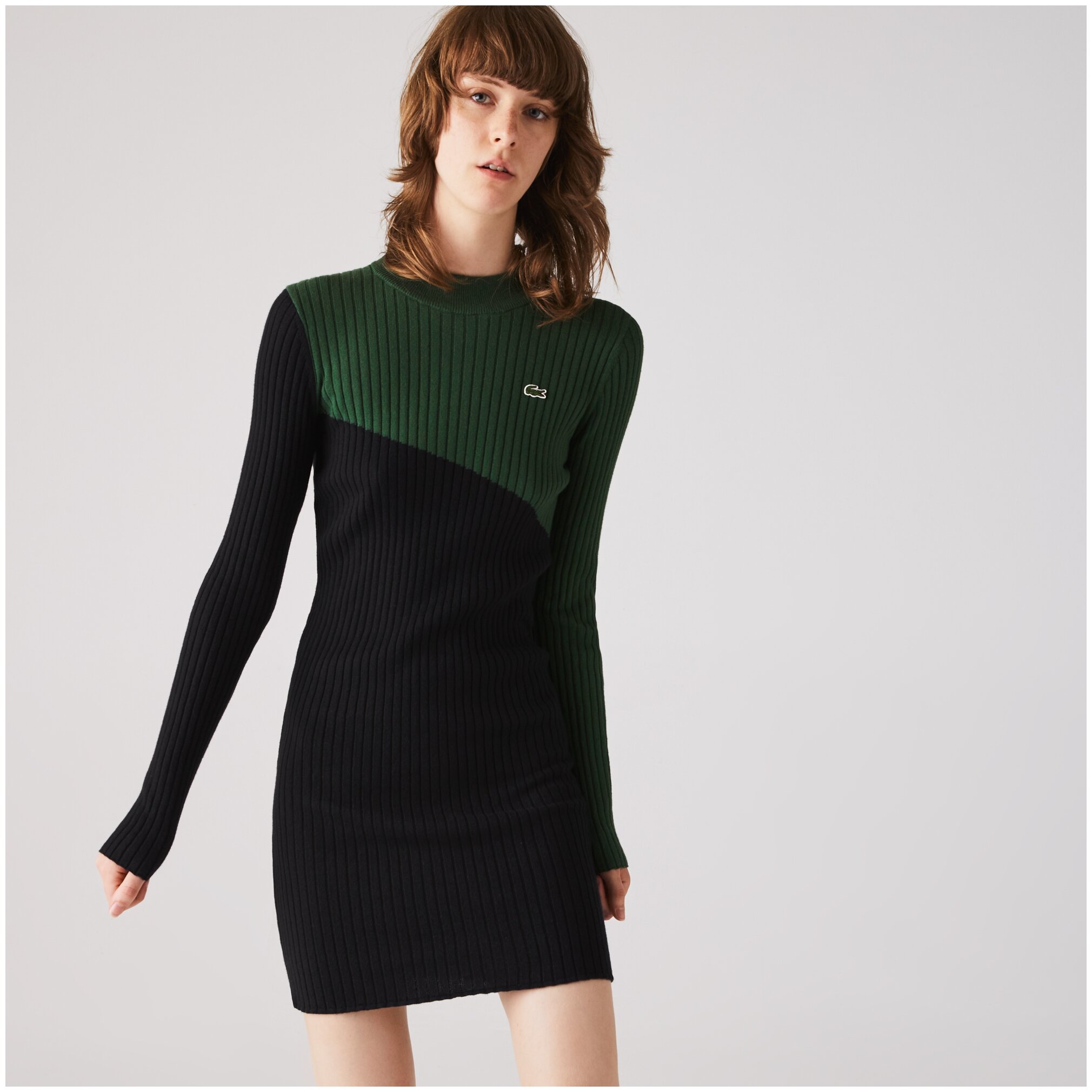 Платье LACOSTE. размер T36/TS, черный/зеленый Платье LACOSTE. размер T36/TS, черный/зеленый