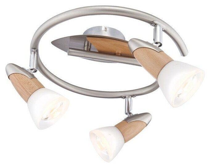 GLOBO LIGHTING Спот LORD II 3x40Вт E14 R50 матовый никель 30x30см GLOBO LIGHTING Спот LORD II 3x40Вт E14 R50 матовый никель 30x30см