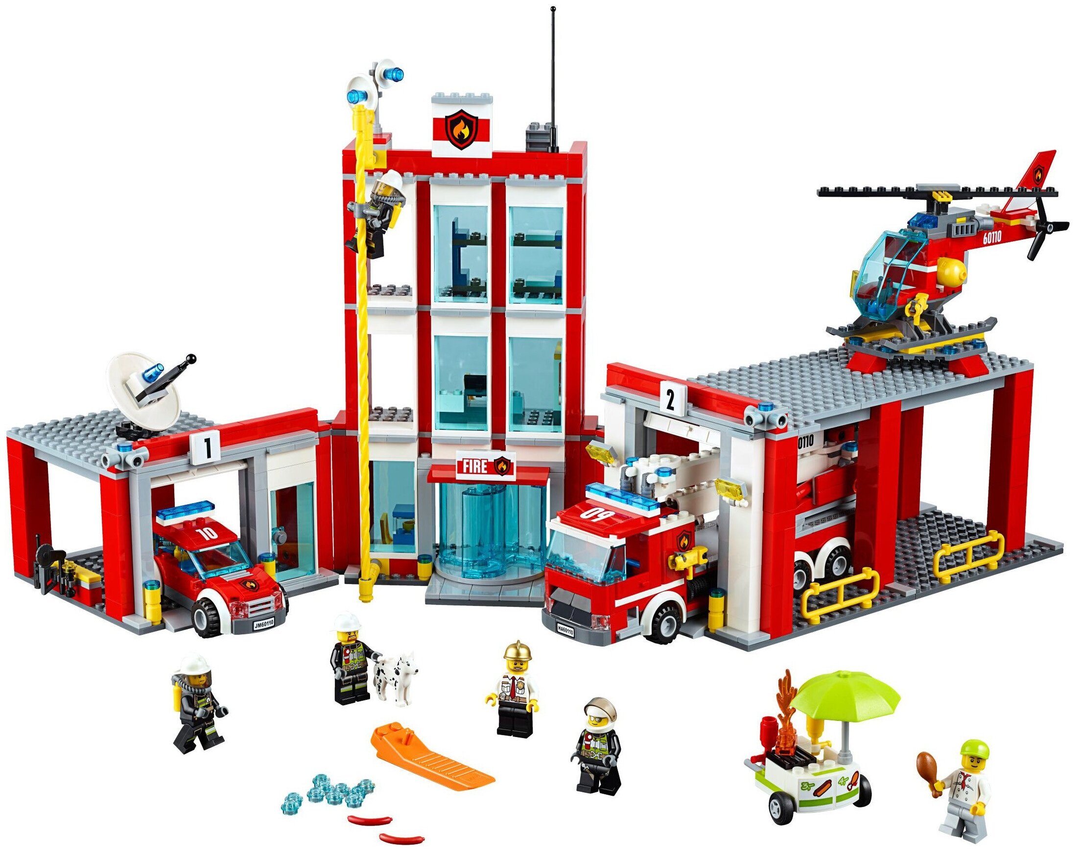 Пожарная станция. LEGO City 60110. Лего Сити пожарная станция 60110. Лего Сити 60110. LEGO City пожарная станция 60110.