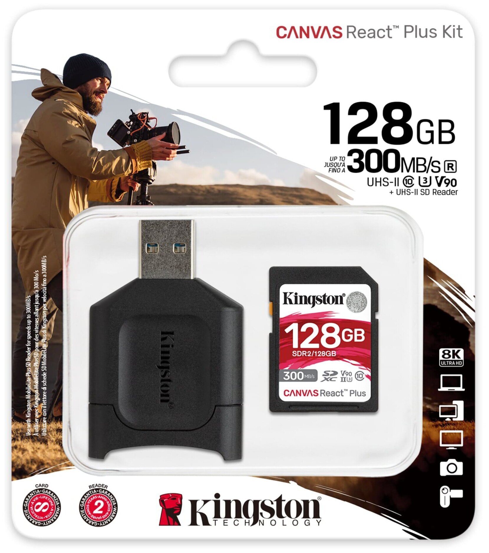 Карта памяти microsdxc uhs i u3 kingston canvas go plus 128 гб 170 мб с