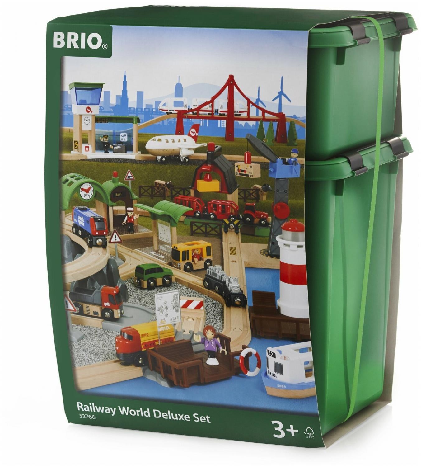 Город набор игра. Брио 33766. Brio стартовый набор "город", 33766. Брио Делюкс железная дорога. Brio 33052.